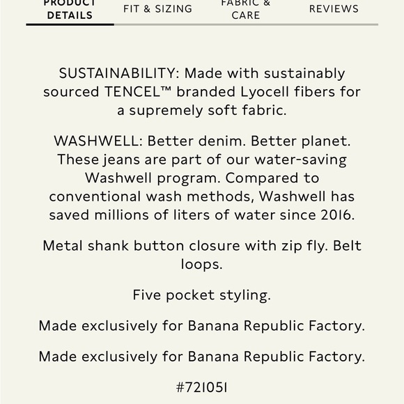 NWOT Banana Republic coated jeans - barn red color (brown) - Picture 6 of 9